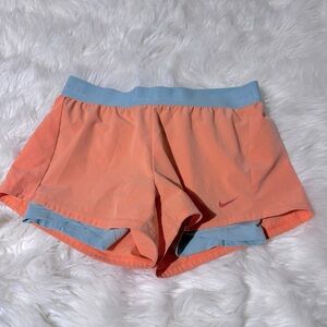 Nike orange/blue active shorts size m‎